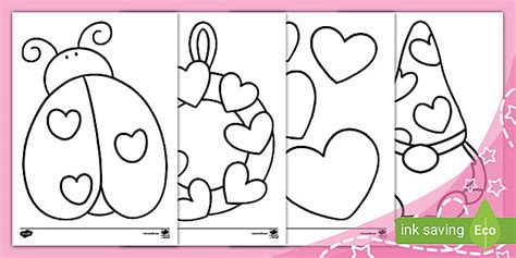 My First Valentine's Day Colouring Pack (teacher made)