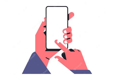 Premium Vector | Hand holding a telephone empty screen mobile app phone ...