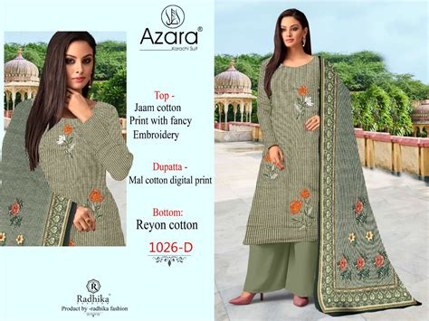 Radhika Azara 1026 A To D Designer Dress Material