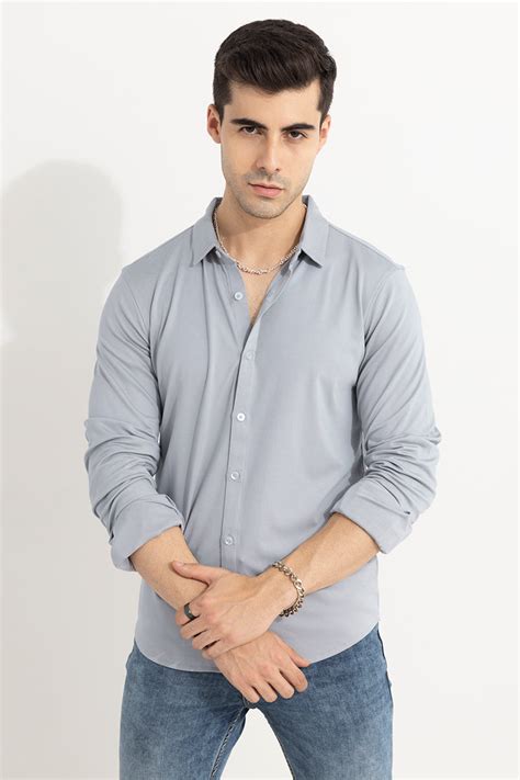 Buy Men's Superflex Grey Shirt Online | SNITCH