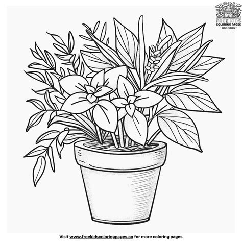 Indoor Plant Coloring Pages