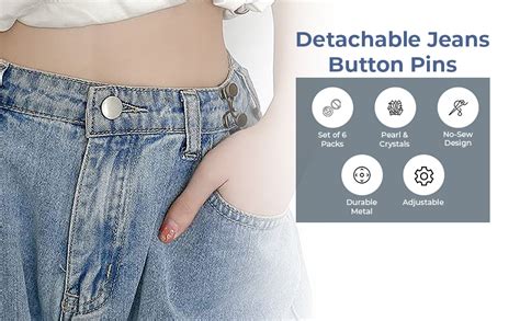 SANNIDHI® 4 Sets Adjustable Waist Buckle for Loose Jeans Pants, Instant ...