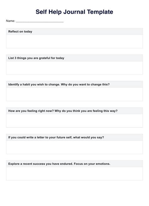Free printable self help journal, Download Free printable self help ...