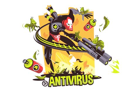 Antivirus system monster with weapon kill viruses | kit8.net