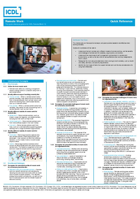 Image result for Remote Work ICDL Exam Questions Answers