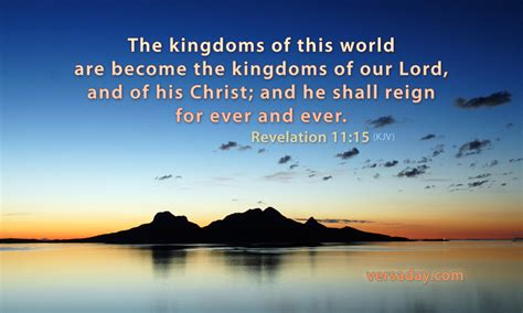 Revelation 11:15 - Verse for October 23