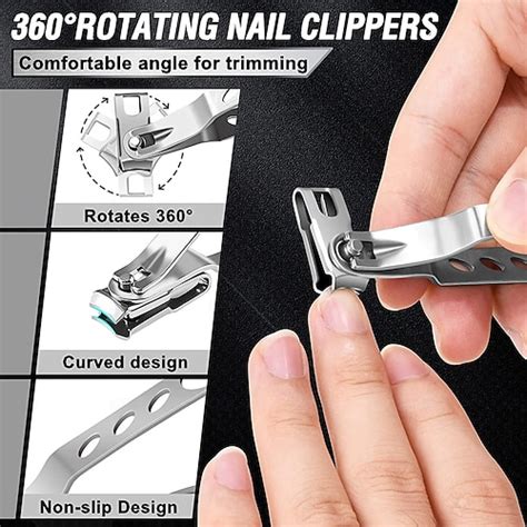 4pcs/set Nail Clippers for Seniors, Wide Jaw Fingernail Clippers and ...