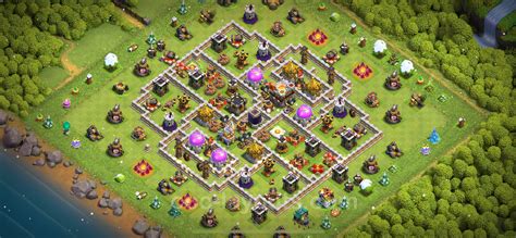 Farming Base TH11 with Link, Anti Air / Electro Dragon - Clash of Clans ...