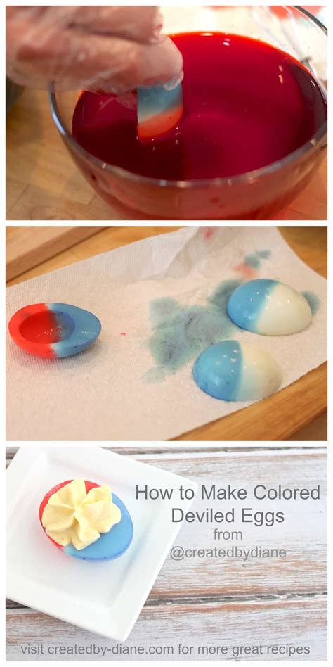 How to color deviled eggs (colored egg whites) | Created by Diane ...