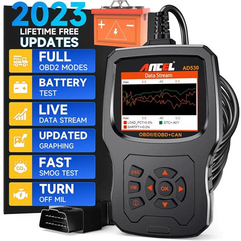 ANCEL AD530 Vehicle OBD2 Scanner Car Code Reader Diagnostic Scan Tool ...