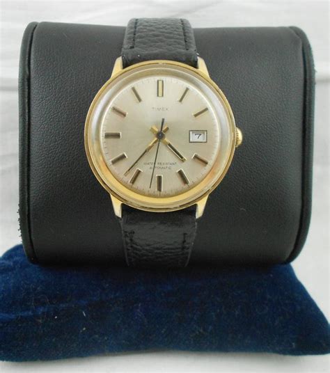 Timex Date Automatic 46560-3272 Gold Plated USA Watch- Circa 1970