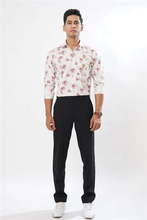 Buy Light White with Flowers and Leaves Printed Super Soft Premium ...