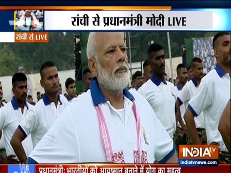 International Yoga Day 2019: PM Modi performs neck exercises and ...