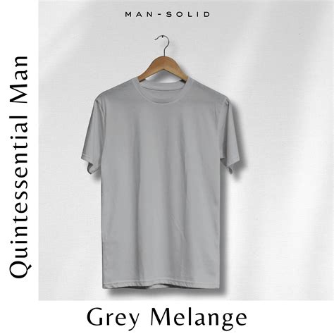 Quintessential Grey Melange – Cotton Round Neck T-Shirt