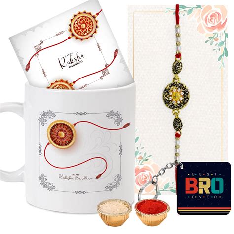 Buy ALDIVO Rakhi for Brother with Printed Ceramic Mug & Rakhi Gift ...