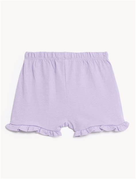 Buy Pure Cotton Frill Shorts (0-3 Yrs) at Marks & Spencer