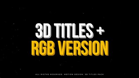 3d Titles Pack | Drp | DaVinci Resolve Template SBV-354148823 - Storyblocks