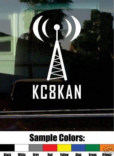 Custom Call Sign Sticker 的图像结果