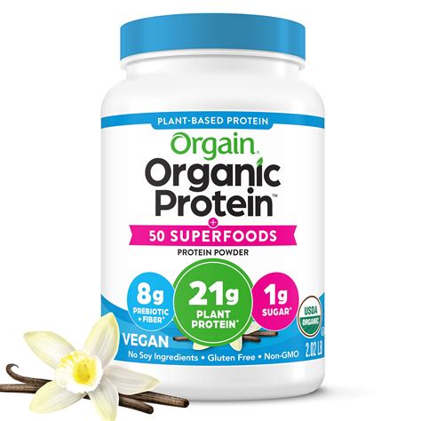Buy Orgain Protein + Superfoods Powder, Vanilla Bean - 21g of Protein ...