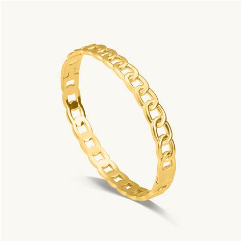 Gold Chain Link Bangle Bracelet – PALMONAS