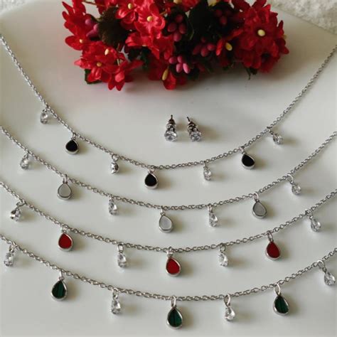 Silver/Gold/Rose Gold Plated Choker Necklace – Tarohi Jewels - Parsva ...