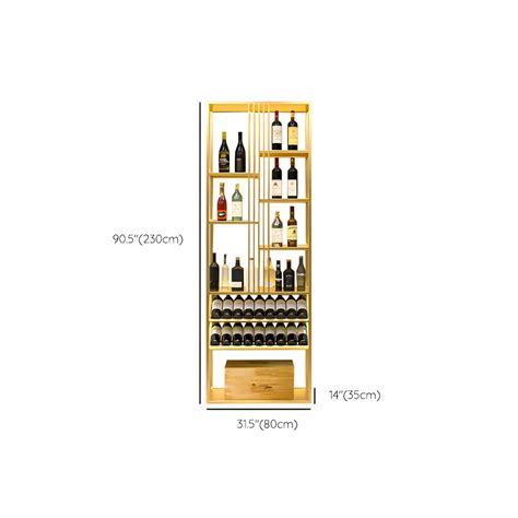 Modern Simple Floor Wine Rack Golden Wine Bottle Rack for Kitchen Wine ...