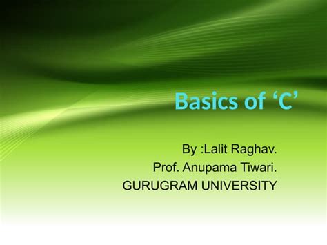 Image result for Basic Concepts of C Programming