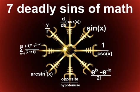 The Eight Deadly Sins Of Math · ScienceHumor.io