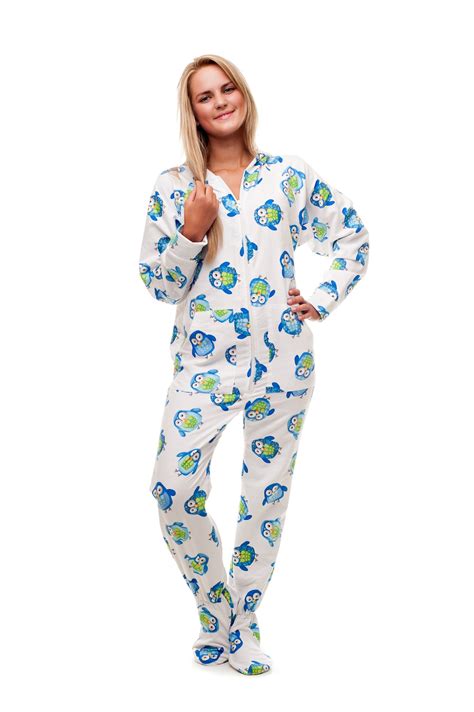 Night Owls Kajamaz: Footed Flannel Onesie - Kajamaz