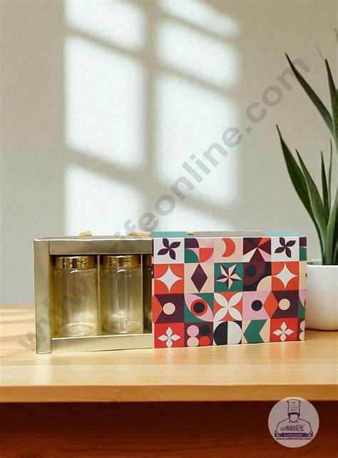 Home 3 Bottle Slider Box with Handle Without Bottles/Jars – Green| 1 ...