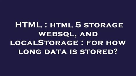 WebStorage HTML5 的图像结果