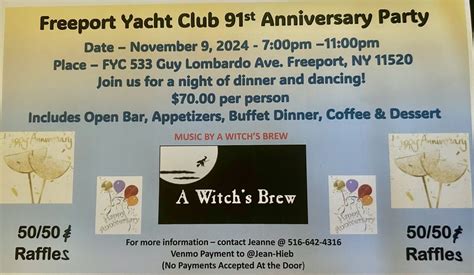 Freeport YC 91st Anniversary Party with A Witchs Brew , Freeport Yacht ...