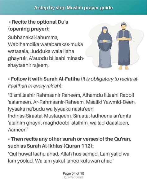Muslim Prayer Steps