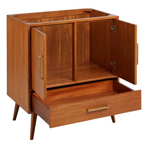 30" Novak Teak Vanity - Teak | Signature Hardware