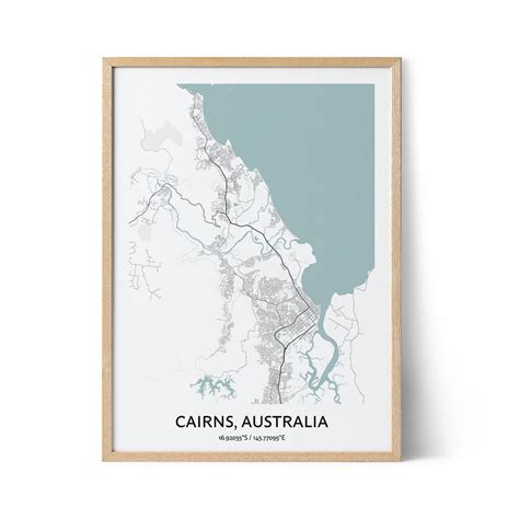 Cairns Map Poster - Your City Map Art - Positive Prints