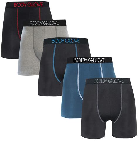 Body Glove 5-Pack Moisture Wicking Performance Boxers Briefs Underwear ...