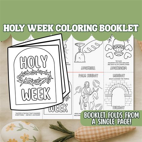 Holy Week Printable Coloring Craft Easter Activity Booklet 2026 LDS Holy Week Primary Coloring ...