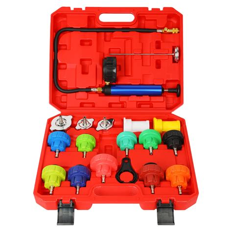 Yonligonju 18 Pcs Universal Radiator Pressure Tester, Vehicles coolant ...