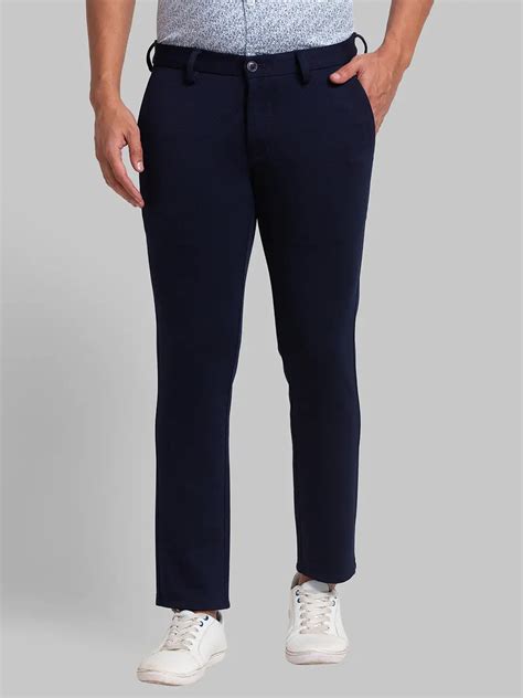 Parx Blue Super Slim Fit Solid Terylene Blend Trouser – MyRaymond