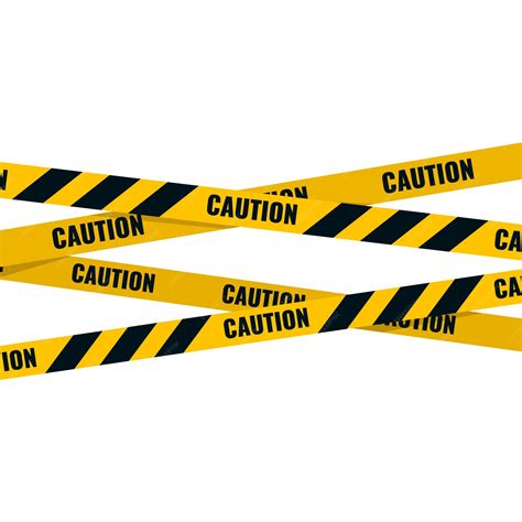 Premium Vector | Caution tape. Caution yellow warning lines isolated on ...