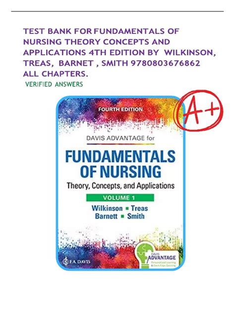 TEST BANK FOR FUNDAMENTALS OF NURSING THEORY CONCEPTS AND APPLICATIONS ...