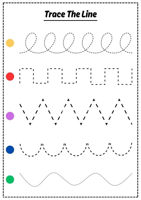 10 Preschool Line Tracing Worksheets Bundle, Line Trace Page Printable ...