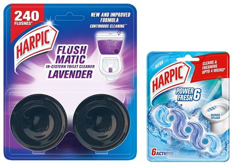 Harpic Power Fresh 6 Toilet Cleaner Rim Block, Marine Splash - 35 g ...