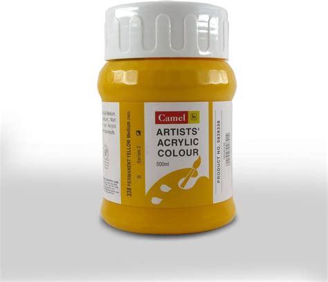 Camlin Kokuyo Artist Acrylic Colour 500 ml Series 2 Permanent Yellow ...