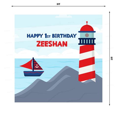 Sailor Theme Square Backdrop | Customized party supplies Online – Party ...