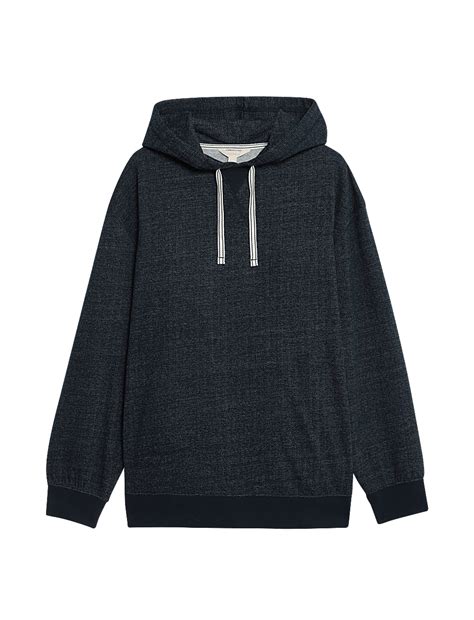 Buy Pure Cotton Textured Hoodie at Marks & Spencer