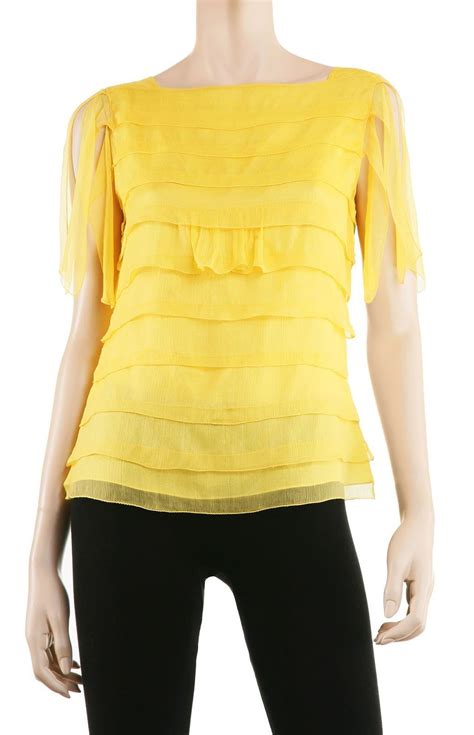 Yellow Blouses Tops