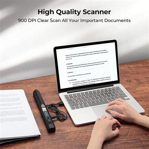 Buy MUNBYN Portable Scanner, Photo Scanner for A4 Documents Pictures ...