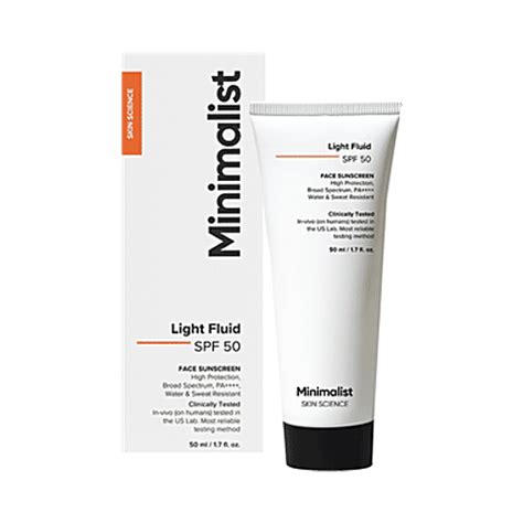 Buy Minimalist Minimalist Light Fluid Face Sunscreen SPF 50 Online at ...