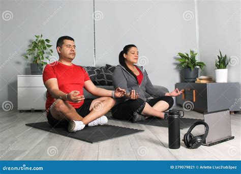 Couple Practice Yoga, a Traditional Spiritual, Physical and Mental ...